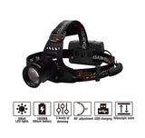 Rechargeable Head Light 1800mAh Li-ion 180 Lumens