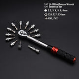 5-25N.m 13Pcs 1/4" Torque Wrench Set