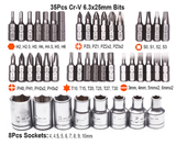 46 Pcs Ratchet Screwdriver & Bits Set