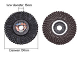 100 X 16mm X 40,60,80,120# Flexible Flap Disc Abrasives