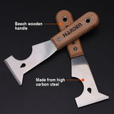 6 In 1 Putty Scraper with Wood Handle