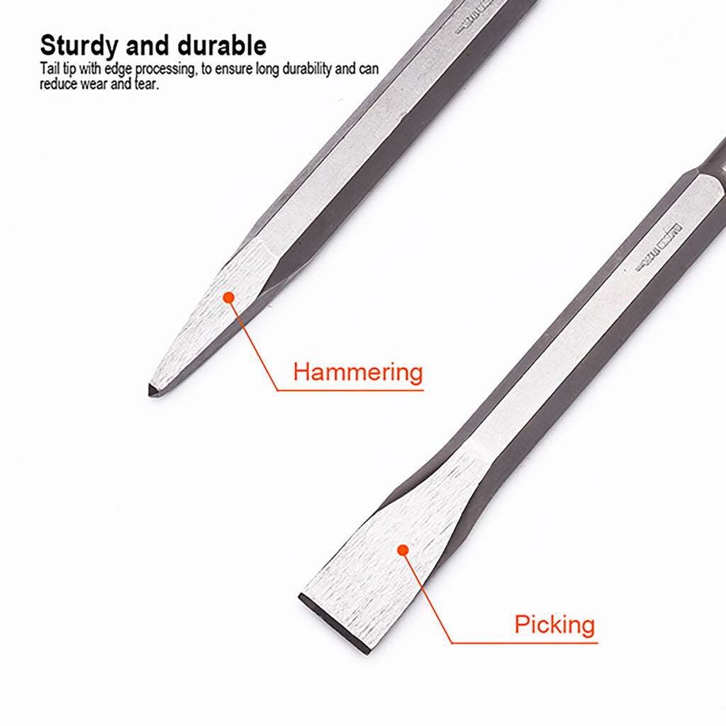30X410mm Hex Point , Flat Chisel – Harden Tools Philippines