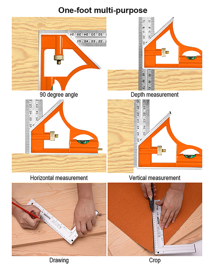 2Ppcs Combination & Try Square Ruler Set – Harden Tools Philippines