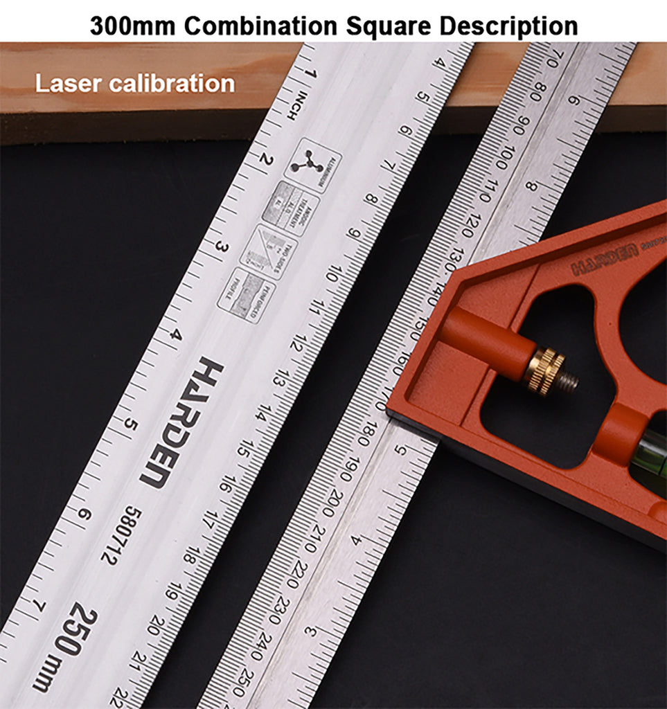 2Ppcs Combination & Try Square Ruler Set – Harden Tools Philippines