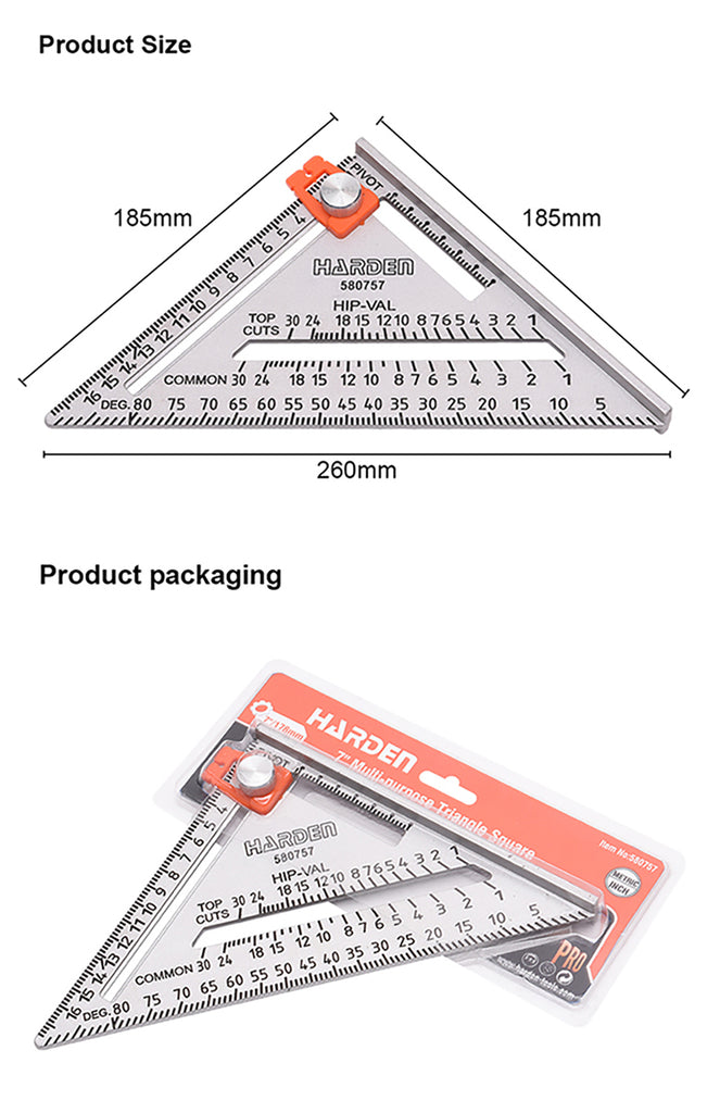 7“ Multi-purpose Triangle Square – Harden Tools Philippines