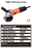 100mm - 230mm / 750W - 2350W / 220V Electric Angle Grinder