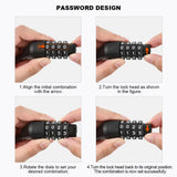 640 x 18mm 5 Digit Combination Bicycle Cable Lock