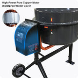 250L Electric Concrete Mixer with 1.5HP Motor and Two Blades