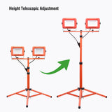 50W x 2 Heads Tripod Stand Work Light