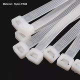 100Pcs 2.5 - 9 x 100mm - 1200mm White Cable Ties