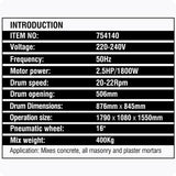 400L Electric Concrete Mixer