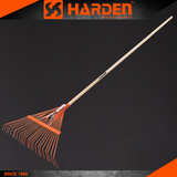 Flexible Lawn Rake 24Teeth Wood Handle