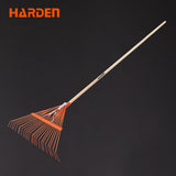 Flexible Lawn Rake 24Teeth Wood Handle