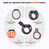 1200*12mm 5 Digit Combination Bicycle Cable Lock