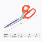 9.5" (235mm) Stainless Steel Tailor Scissors with Plastic Handles