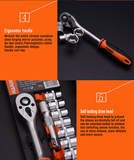 1/4", 3/8", 1/2" Socket Sets