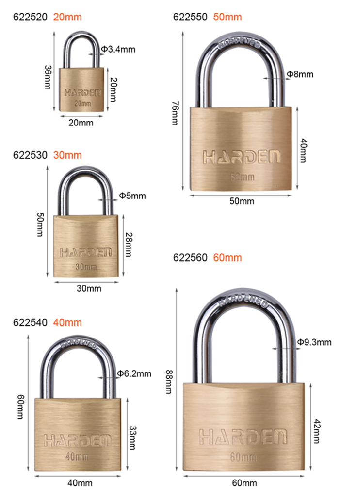 Brüder Mannesmann Brass Padlock 60 mm Brüder Mannesmann Brass Padlock 60 mm