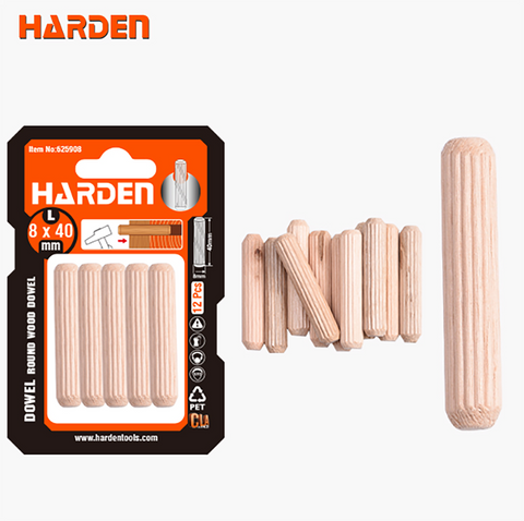 12Pcs 8x40mm Round Wood Dowel