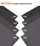 10Pcs 230X280mm Include each 2pcs #80, #120, #240, #400, #800 Abrasive Sanding Paper