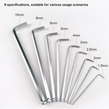 9Pcs Ball Hex Key Set