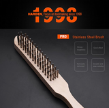 3,4,5 Row Steel Brush with wood handle