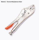 10" Curved, Straight Jaw Lock-Grip Plier