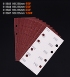 10Pcs 93 X 185mm X 40#, 60#, 80#, 120# Sanding Disc With Velcro
