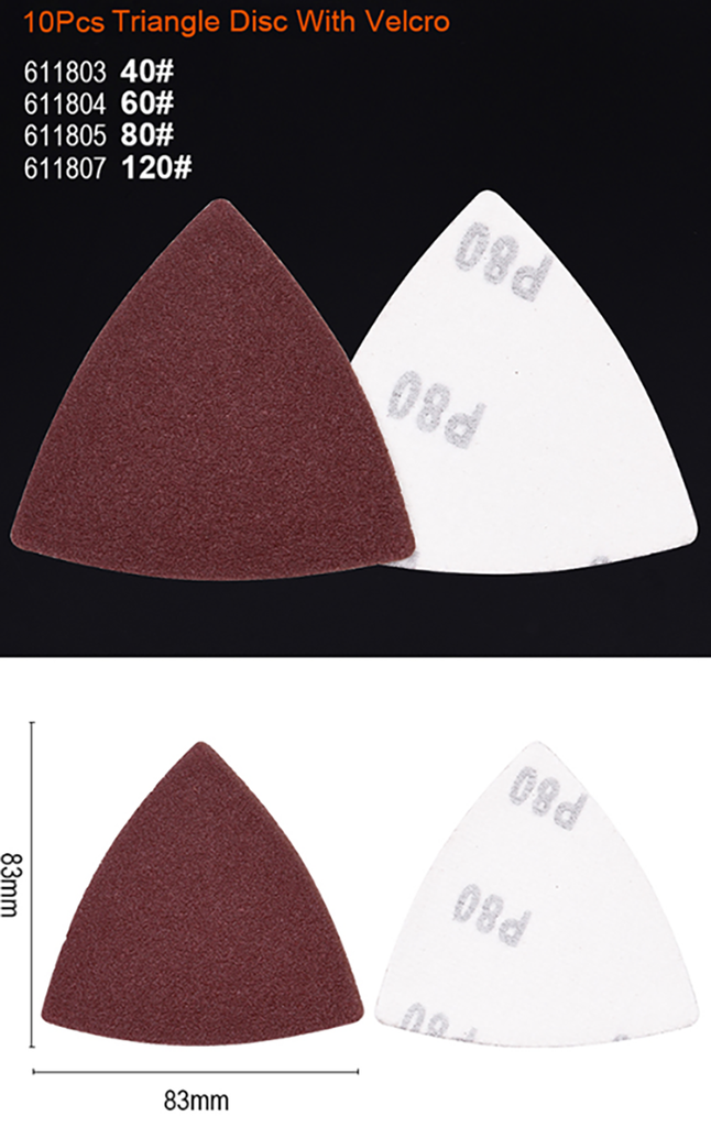 Triangle Disc 10Pcs Triangle Disc Sanding With Velcro – Harden Tools Philippines