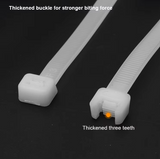 100Pcs 2.5 - 9 x 100mm - 1200mm White Cable Ties