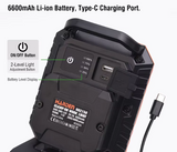 Clamp-on Work Light 50watt 2000/4000Lumen 6600mAh Li-ion