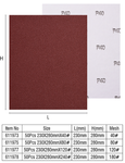 50Pcs 230X280mmX40,80,120,240# Abrasive Sandpaper Sheet