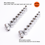 37Pcs 1/4 " Dr. Socket set