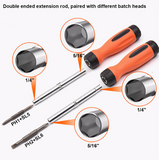 6 IN 1 Screwdriver 2Pcs two-way