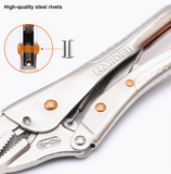 10" Curved, Straight Jaw Lock-Grip Plier