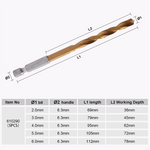 5Pcs 1/4" Hex-Driver Drill Bit Set