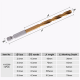 5Pcs 1/4" Hex-Driver Drill Bit Set