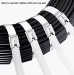 100Pcs Heavy Duty Stainless Steel Cable Ties