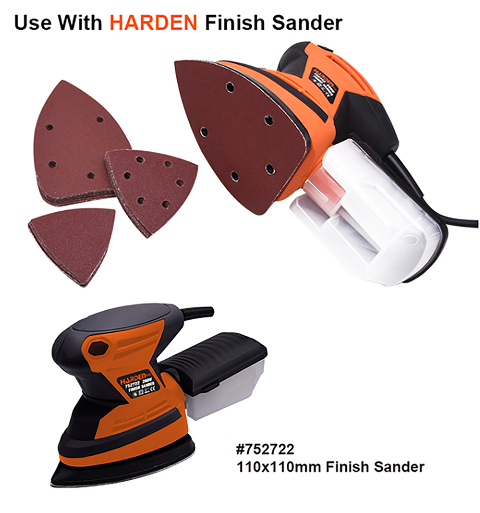 Triangle Disc 10Pcs Triangle Disc Sanding With Velcro – Harden Tools Philippines