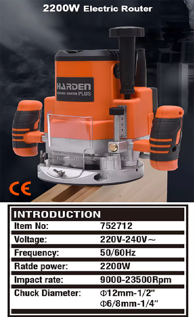 2200W/220V Electric Router – Harden Tools Philippines