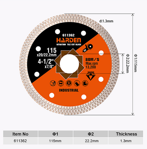 Ultrathin Diamond tile cutting blade