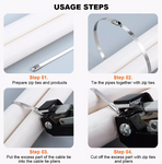 100Pcs Heavy Duty Stainless Steel Cable Ties