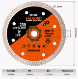 Ultrathin Diamond tile cutting blade