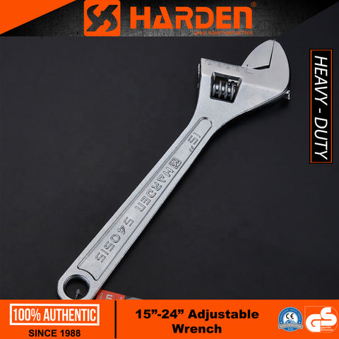 Harden 15"-24" Adjustable Wrench Chrome Vanadium Professional Hand Tools Custom Flexible Adjustable Wrench Spanner Set