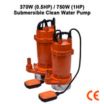 370W (0.5HP), 750W (1HP) Submersible Clean Water Pump