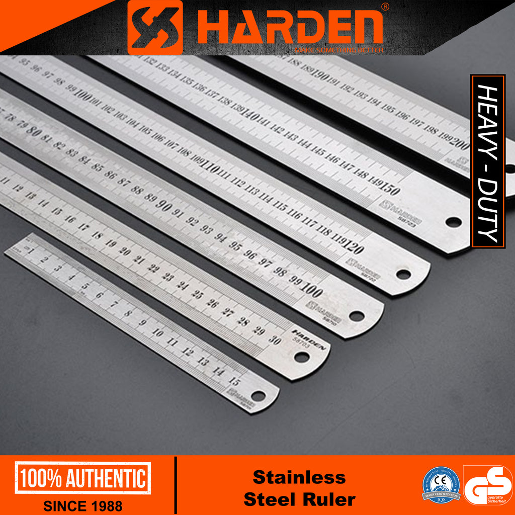 150,300,500,1000,1200,1500,2000mm Stainless Steel Ruler – Harden Tools ...
