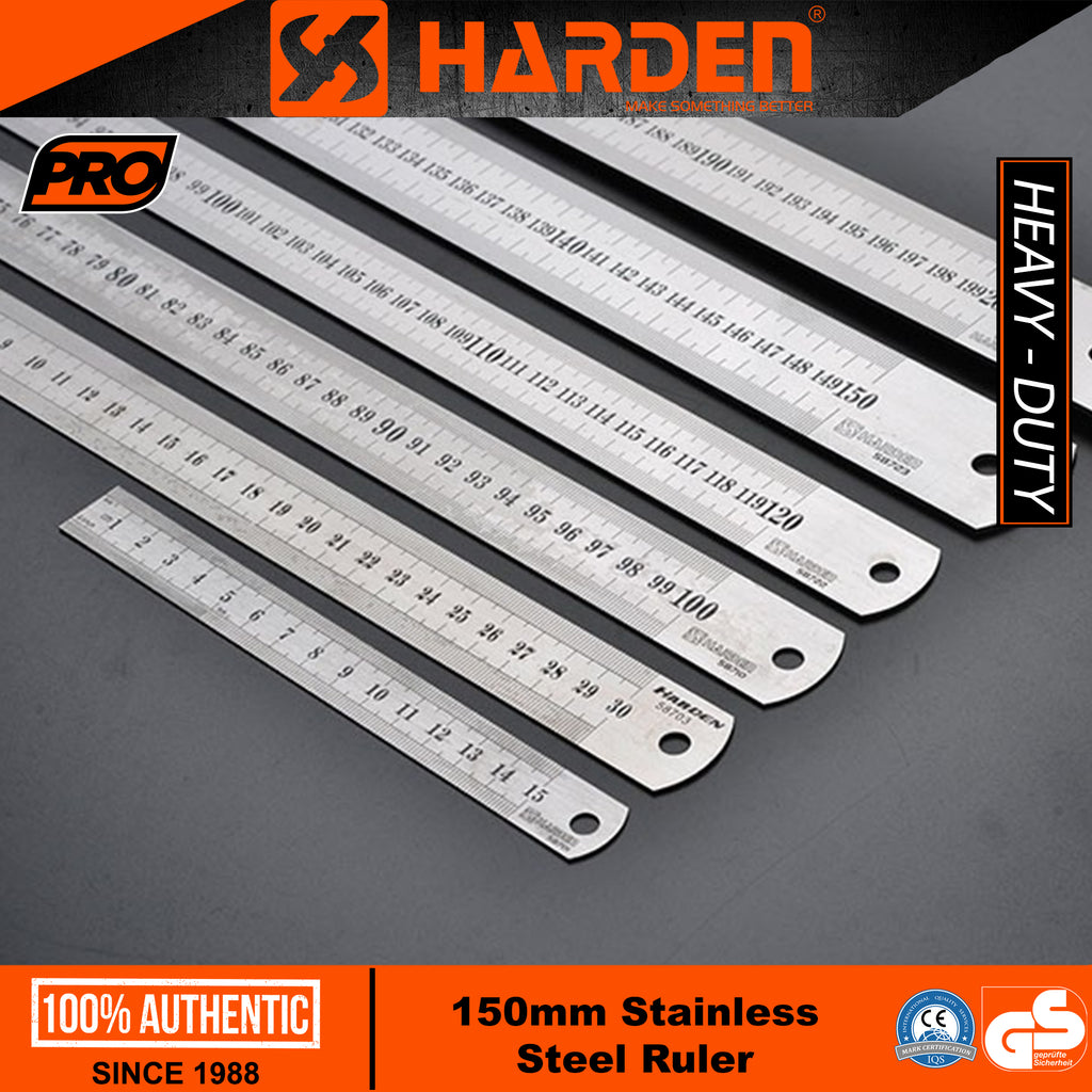 150,300,500,1000,1200,1500,2000mm Stainless Steel Ruler – Harden Tools ...