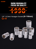 4mm ~ 14mm 1/4" Hexagon Socket