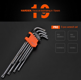 9Pcs Medium Hex Key Wrench