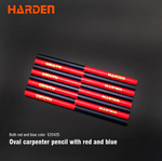 10 x 7.5 x 176mm 12 Pcs Oval Carpentry Pencil Red and Blue Pencil