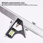 300mm Combination Square with Aluminium Base